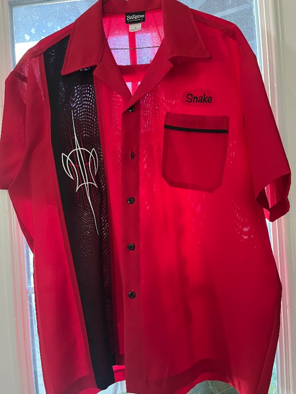 Pin-Stripe Hot Rod Bowling Shirt